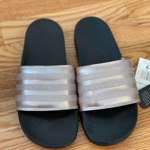 Adidas Slides -Size 7 Rose Gold